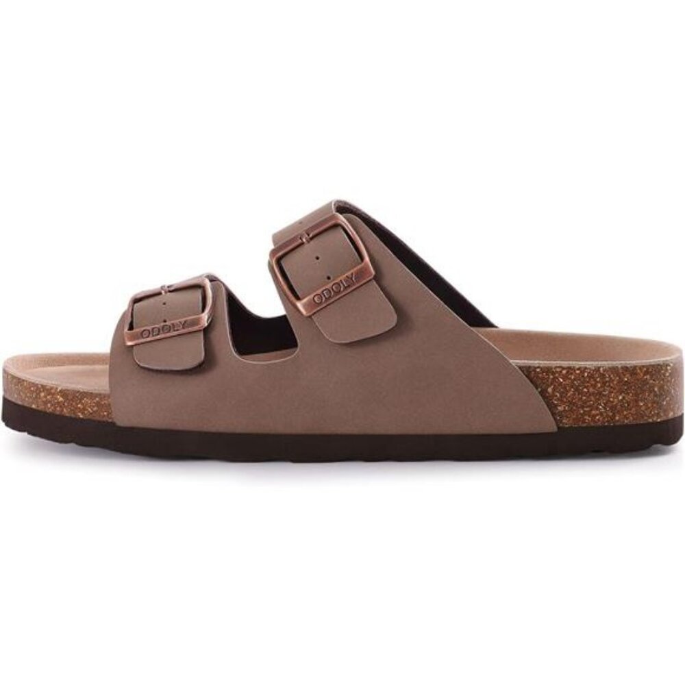 Unisex Cork Footbed Slide Sandal, Arch Support Summer Outdoor Sandals - Picture 3 of 7